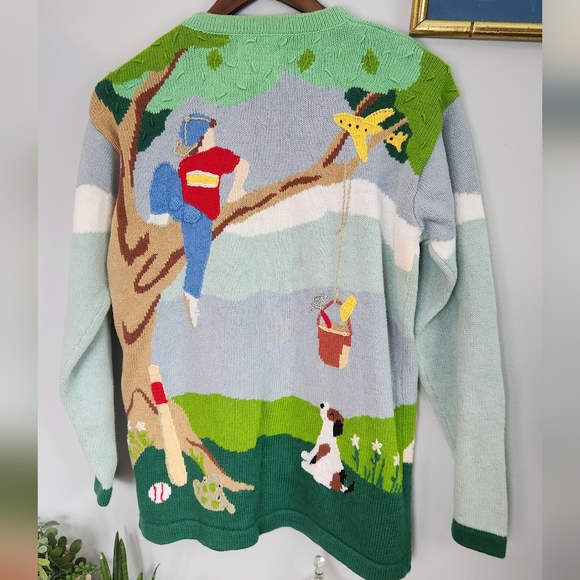 Vintage HSN Storybrook Knits Playground Park Sweaters - Picture 9 of 13